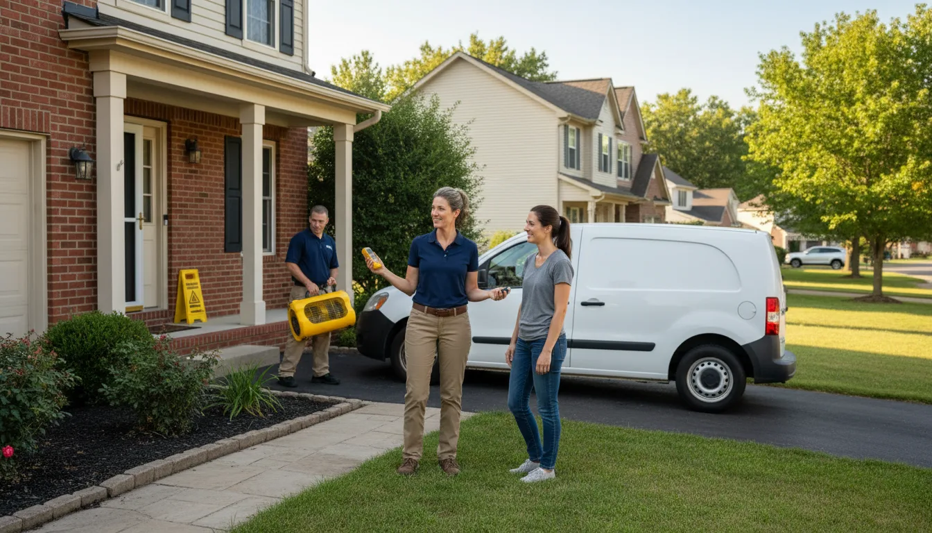 Residential water damage restoration in Tarpley, TX